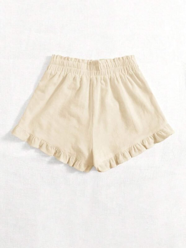 Shorts sueltos para mujer con borde de volantes - Imagen 3