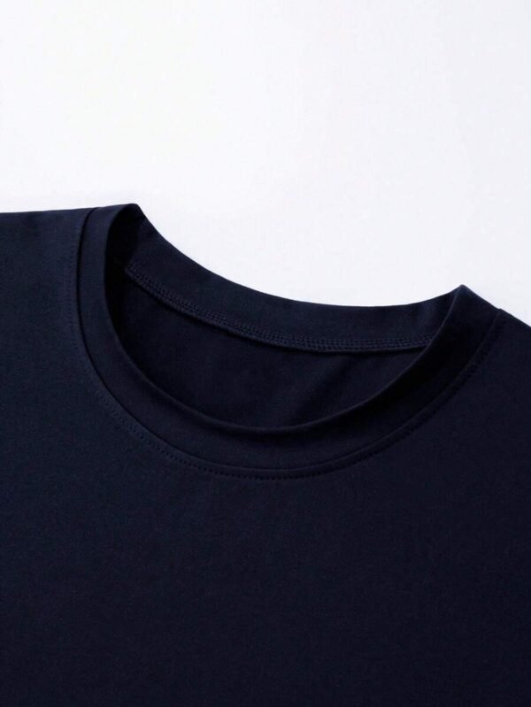 Camiseta de manga corta de cuello redondo con estampado para hombre - Imagen 3