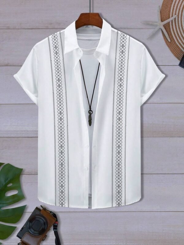 Camisa de manga corta de moda simple para hombre