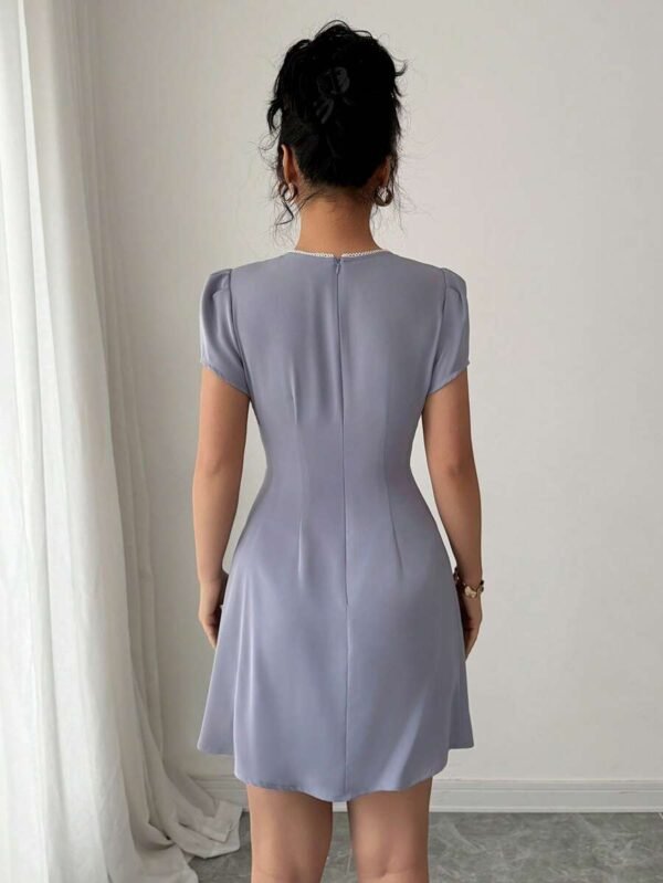 Vestido de verano de gasa con mangas abullonadas - Imagen 3