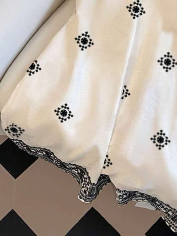Vestido de verano casual de vacaciones de tejido para mujer - Imagen 3