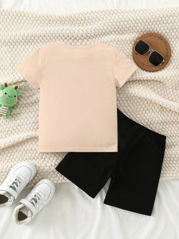Conjunto de 2 piezas para niños bebés con camiseta gráfica de koala y shorts - Imagen 3