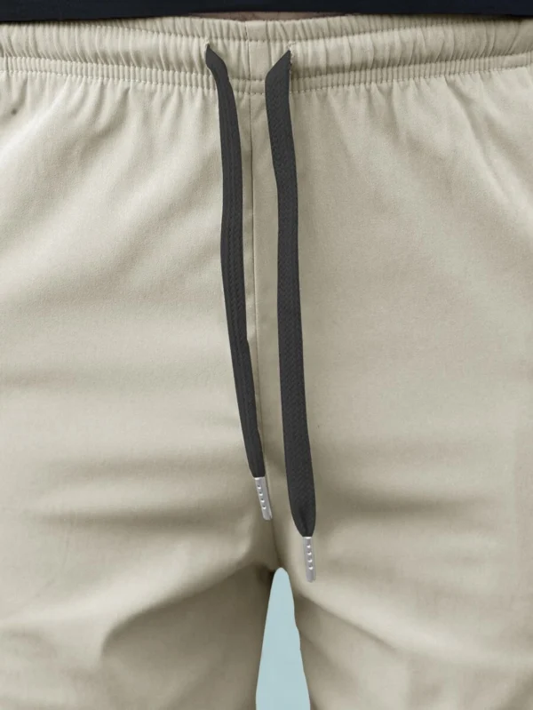 Pantalones cortos holgados para hombre con parche con letras - Imagen 2