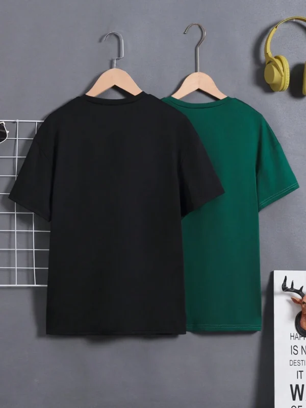 Camisetas Redondas Estampadas Con Cuello Redondo Para Adolescentes - Imagen 3