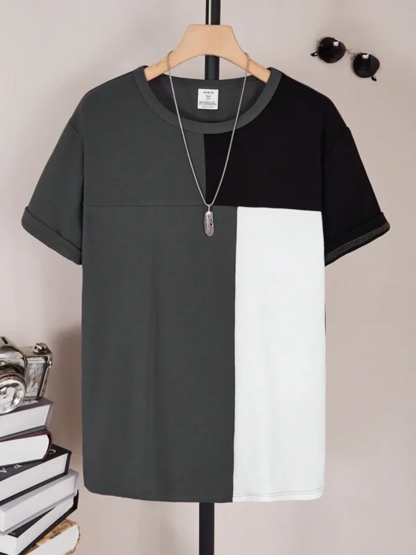 Camiseta de manga corta con cuello redondo para chicos