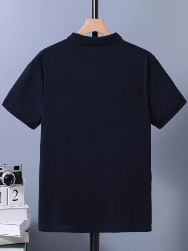 Camiseta Polo A Rayas De Moda Casual Para Adolescentes - Imagen 3