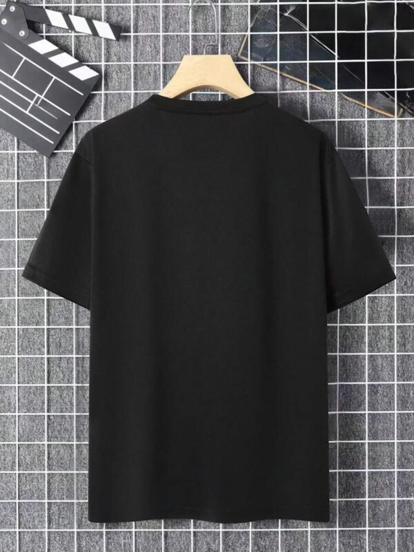 Camiseta con letra impresa cuello redondo para hombre - Imagen 3