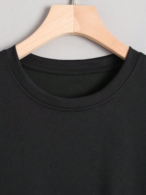Camiseta con letra impresa cuello redondo para hombre - Imagen 2