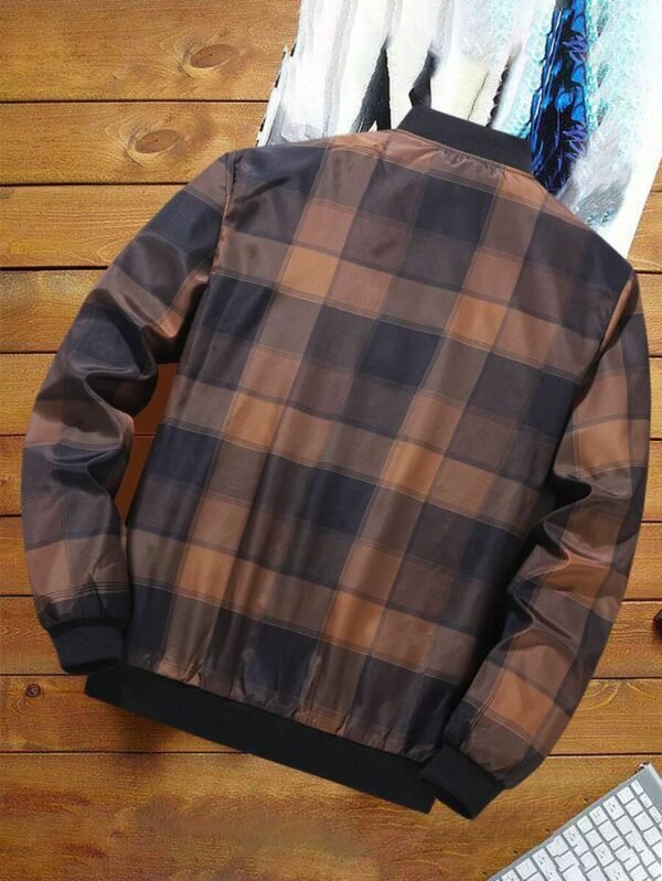 Chaqueta de moda con estampado de cuadros para hombre - Imagen 3
