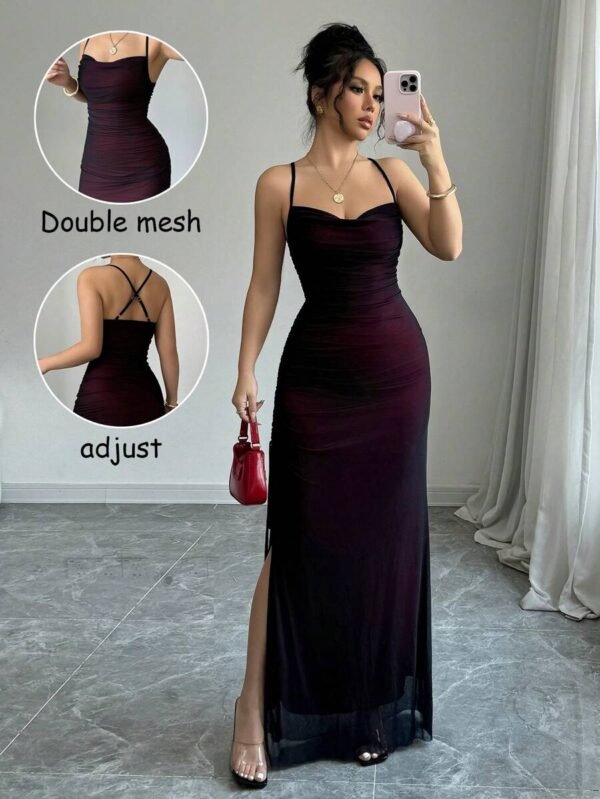 Vestido vintage sexy con cuello en V