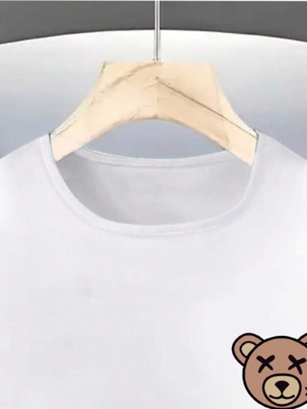 Camiseta de manga corta con estampado de oso para chicos - Imagen 2
