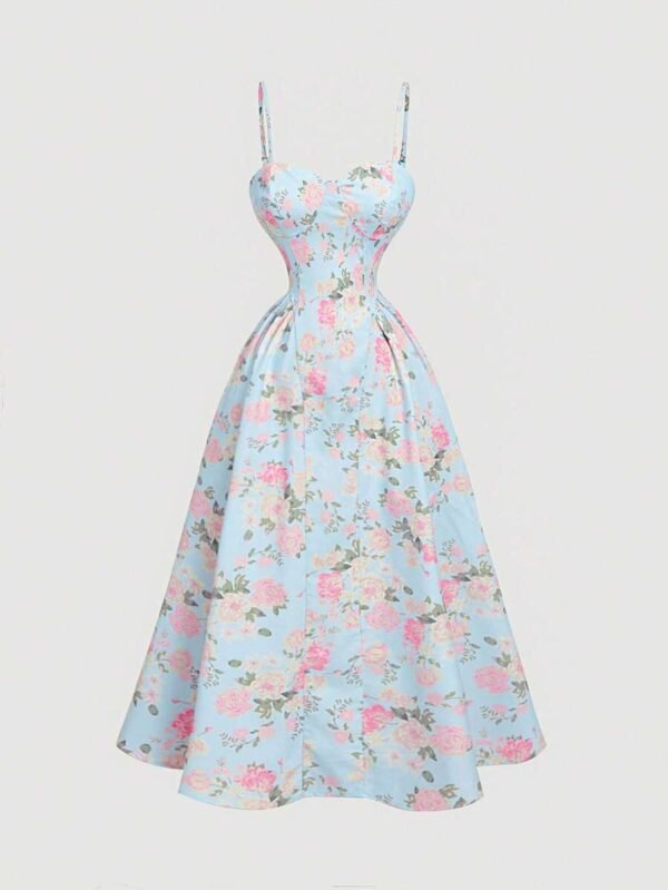 Vestido midi floral para mujer