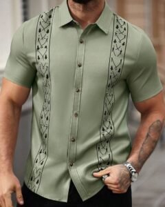Camisa de manga corta con estampado para hombre