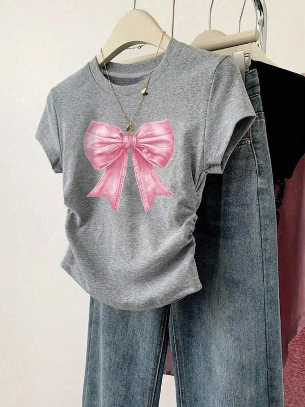Camiseta de manga corta casual y versátil para adolescentes