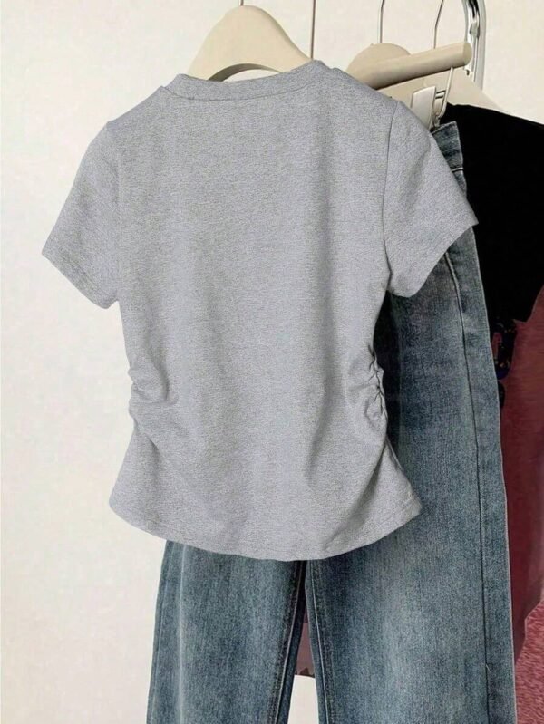 Camiseta de manga corta casual y versátil para adolescentes - Imagen 3