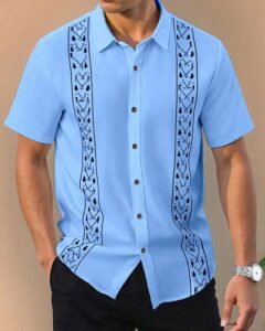 Camisa de manga corta sencilla y de moda para hombres