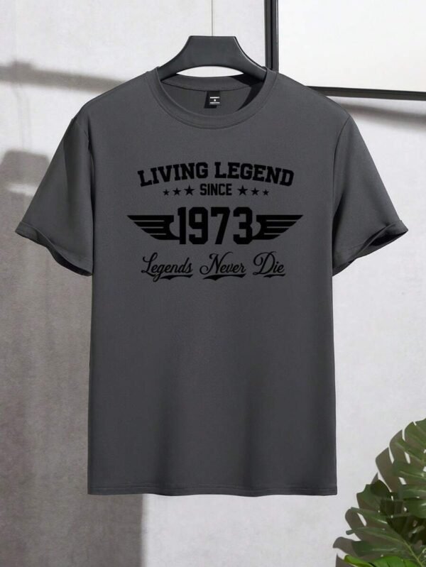 Camiseta casual de ajuste entallado con cuello redondo para hombre