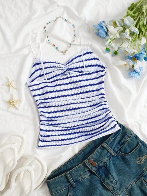Top sin mangas casual de verano para mujer con cuello en V - Imagen 3
