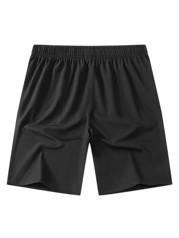Pantalones cortos casuales para hombre con cordón en la cintura y bolsillo - Imagen 3