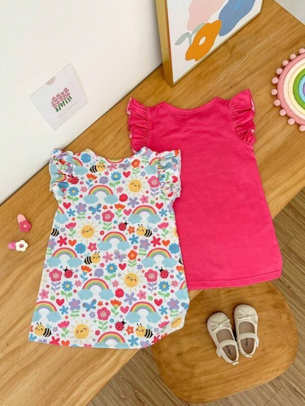 Vestidos casuales con mangas cortas para bebés niñas - Imagen 3