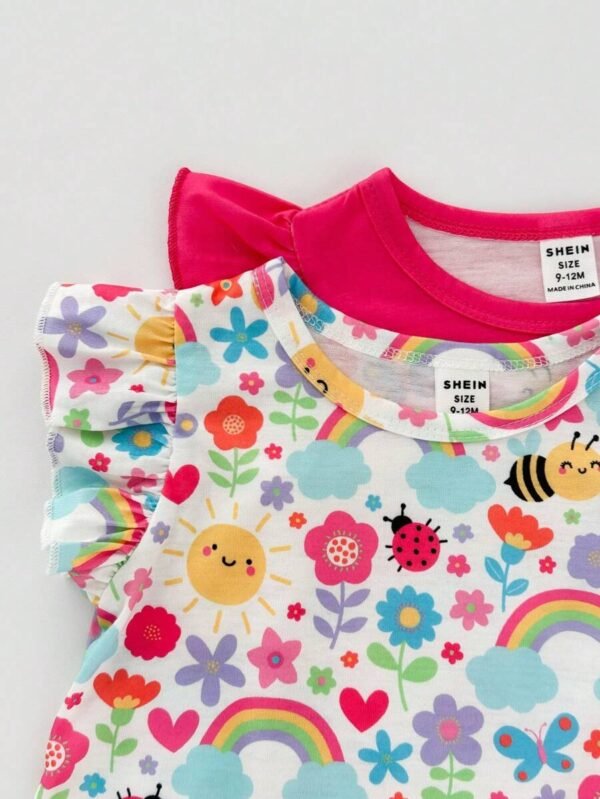 Vestidos casuales con mangas cortas para bebés niñas - Imagen 2