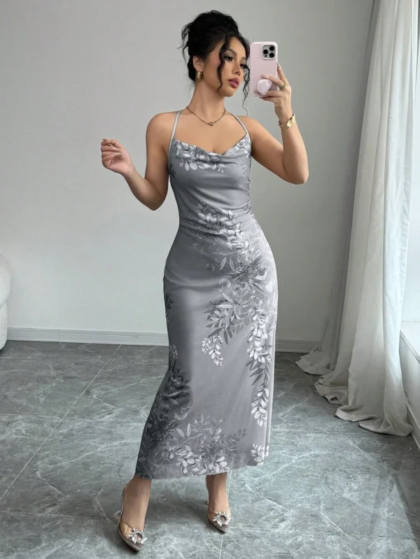 Vestido largo ceñido sin mangas para mujer - Imagen 2