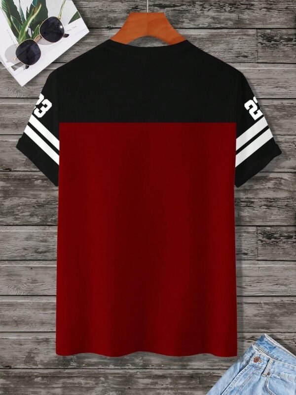 Camiseta casual de manga corta de cuello redondo con estampado - Imagen 3
