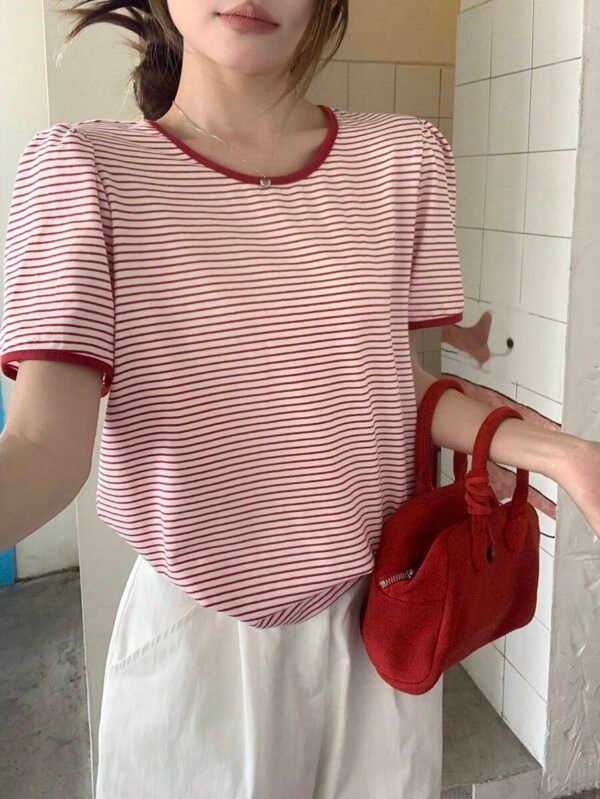 Camiseta de mujer de manga corta y cuello redondo - Imagen 2