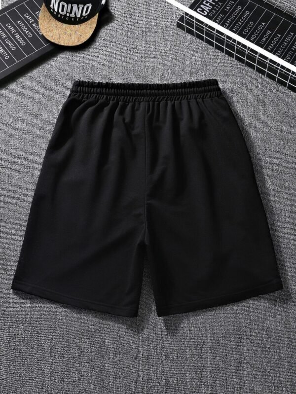 Pantalones cortos sueltos para hombres con estampado de expresión - Imagen 3