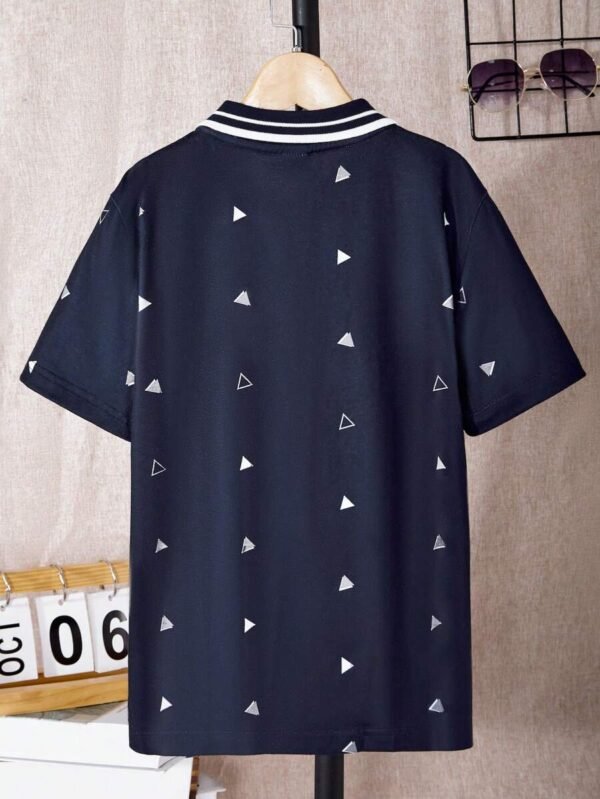 Camisa polo de manga corta con estampado total para niños - Imagen 3