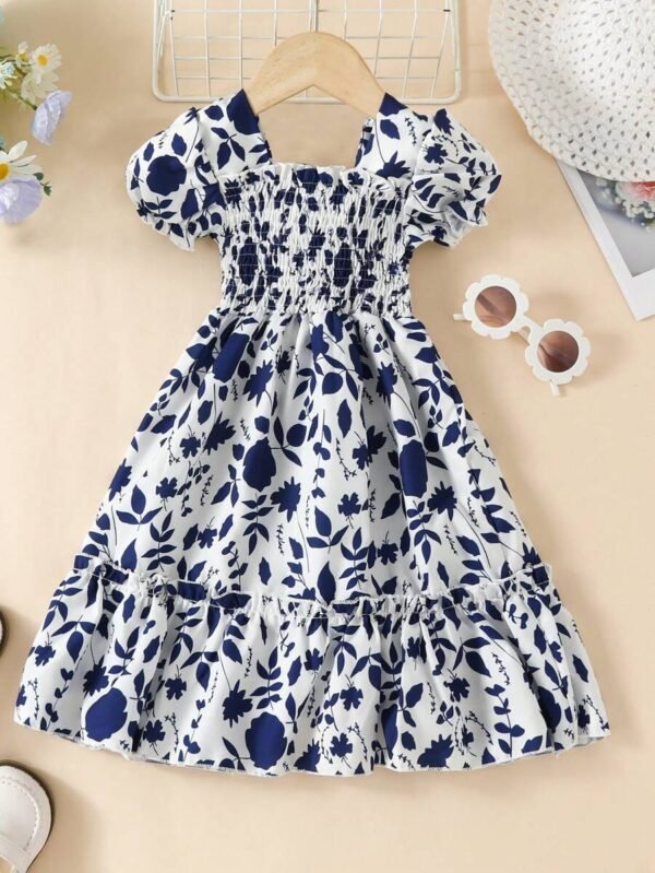Vestido de verano informal de estilo europeo y estadounidense para niña