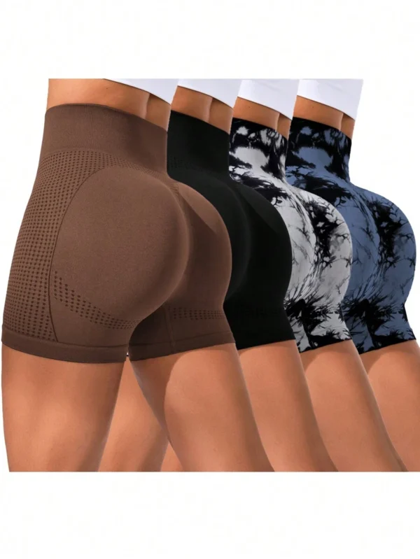 Pantalones cortos de yoga estilo batik para mujeres