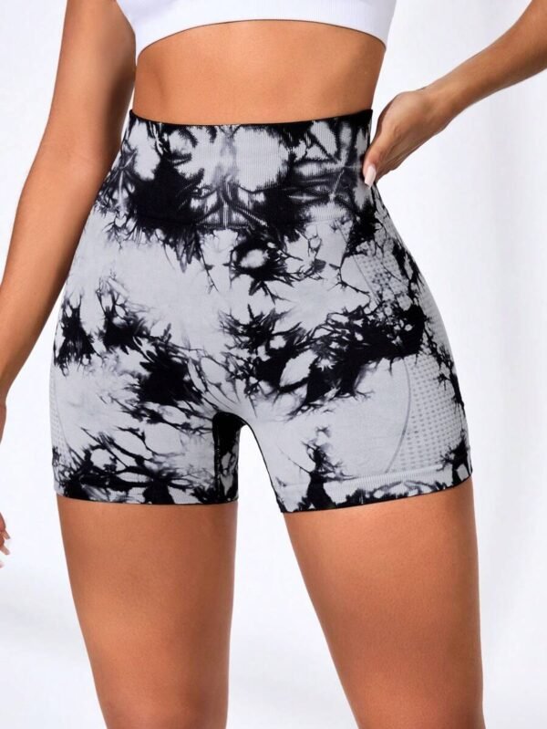 Pantalones cortos de yoga estilo batik para mujeres - Imagen 3