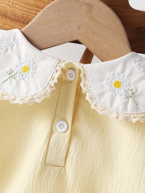 Vestido de manga corta con estilo pastoral para niña bebé - Imagen 2