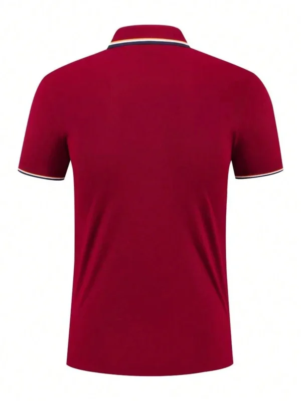 Playera polo de manga corta cómoda y casual para hombres - Imagen 3