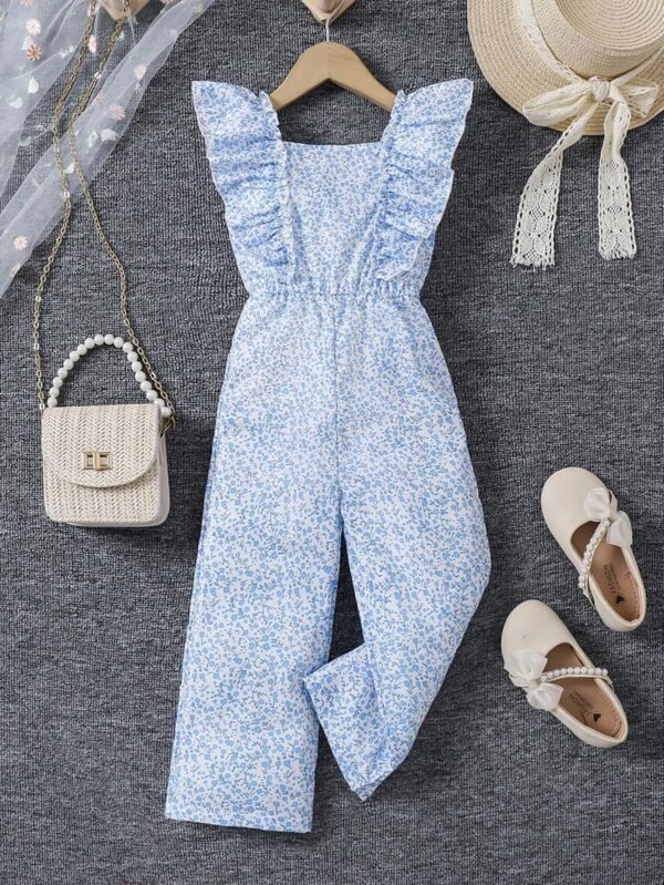 Mono con estampado floral pequeño para niña joven