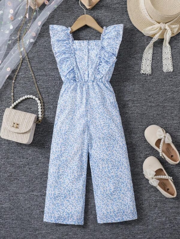 Mono con estampado floral pequeño para niña joven - Imagen 3