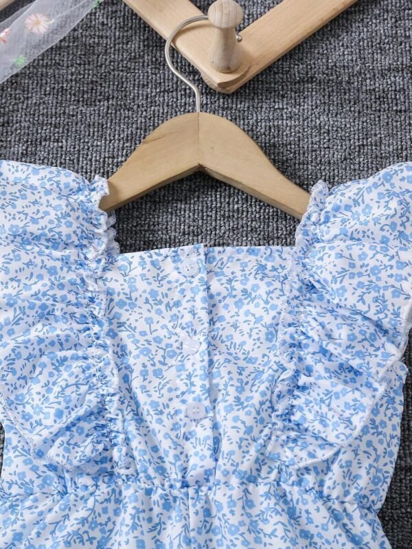 Mono con estampado floral pequeño para niña joven - Imagen 2