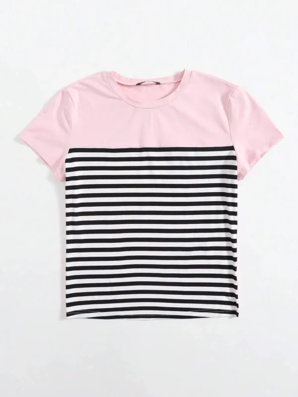 Camiseta con estampado de rayas