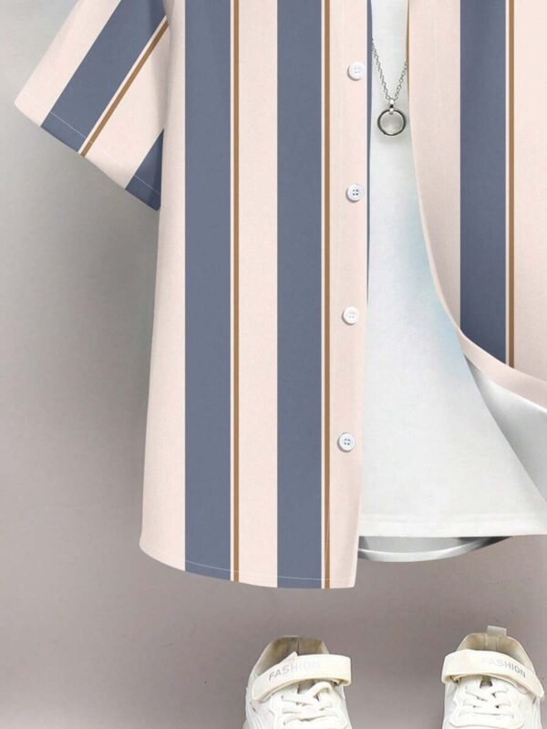 Camisa de manga corta con cuello y estampado gráfico - Imagen 2