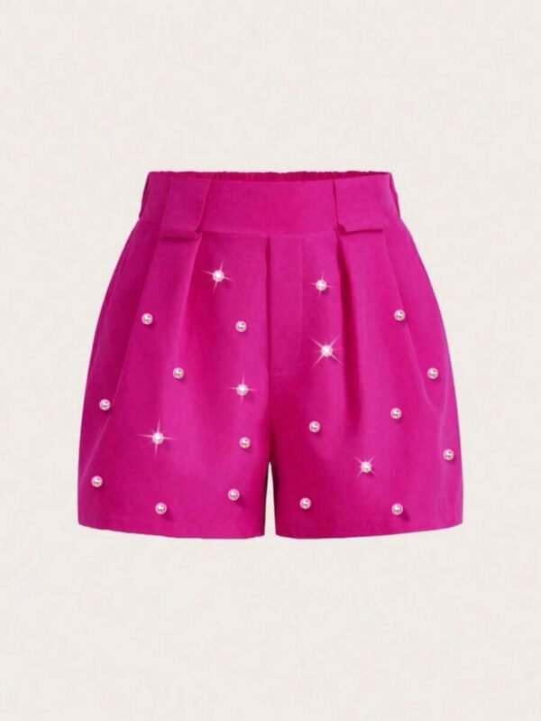 Short casual para mujer con decoración de cuentas - Imagen 2