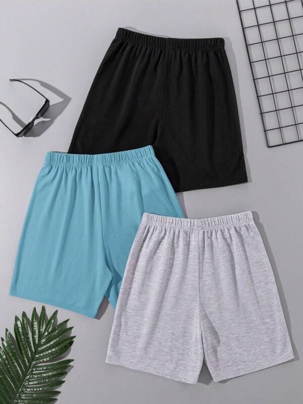 Pantalones cortos deportivos con estampado de punto para chicos - Imagen 2