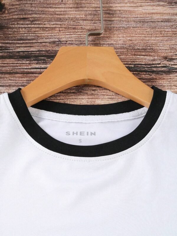 Camisetas de mujer de cuello redondo, sencillas y de moda - Imagen 2