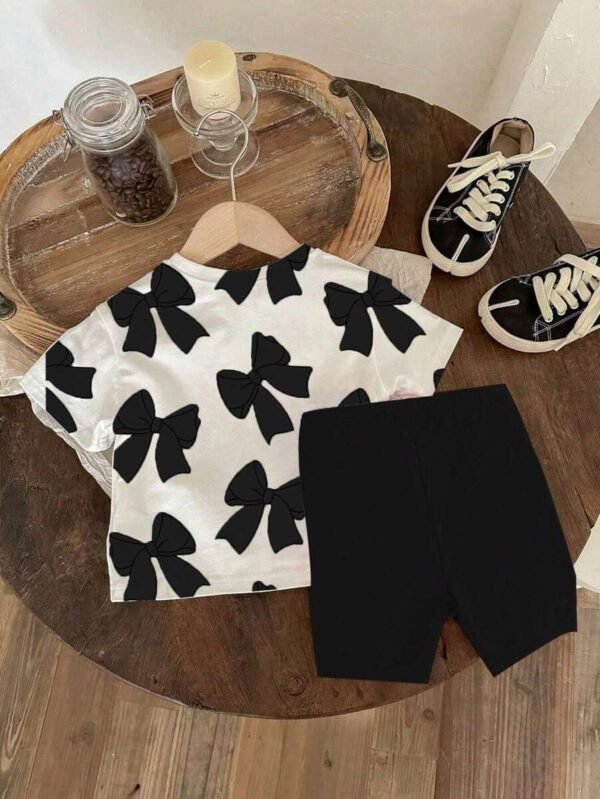 Conjunto de 2 piezas para bebé niña con camiseta de manga corta - Imagen 3
