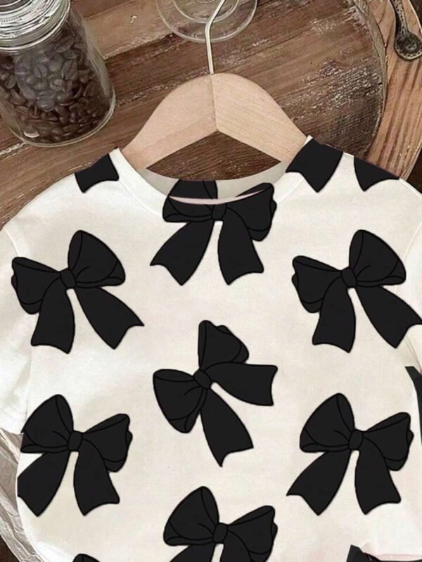 Conjunto de 2 piezas para bebé niña con camiseta de manga corta - Imagen 2