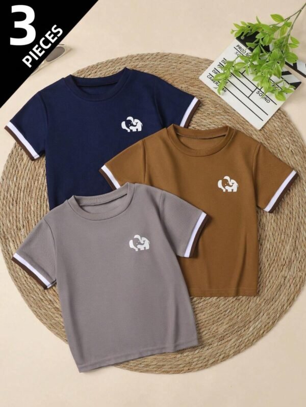 Camisetas de manga corta casuales para niños