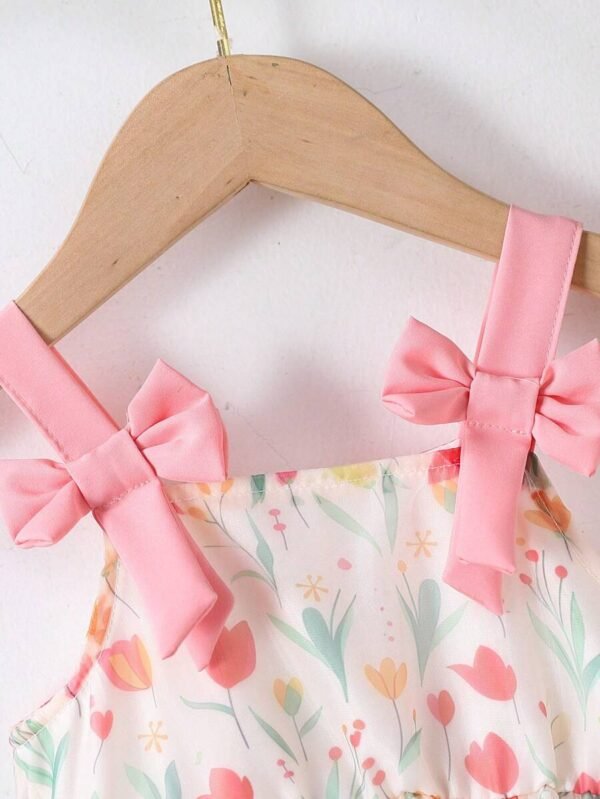 Vestido floral de primavera casual y elegante para bebé niña - Imagen 3