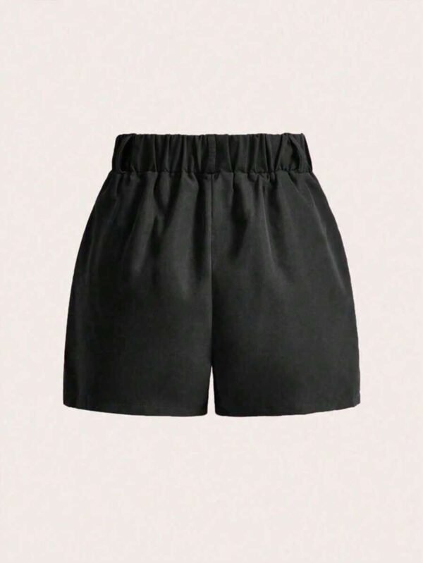 Pantalones cortos casuales de unicolor para mujer - Imagen 3