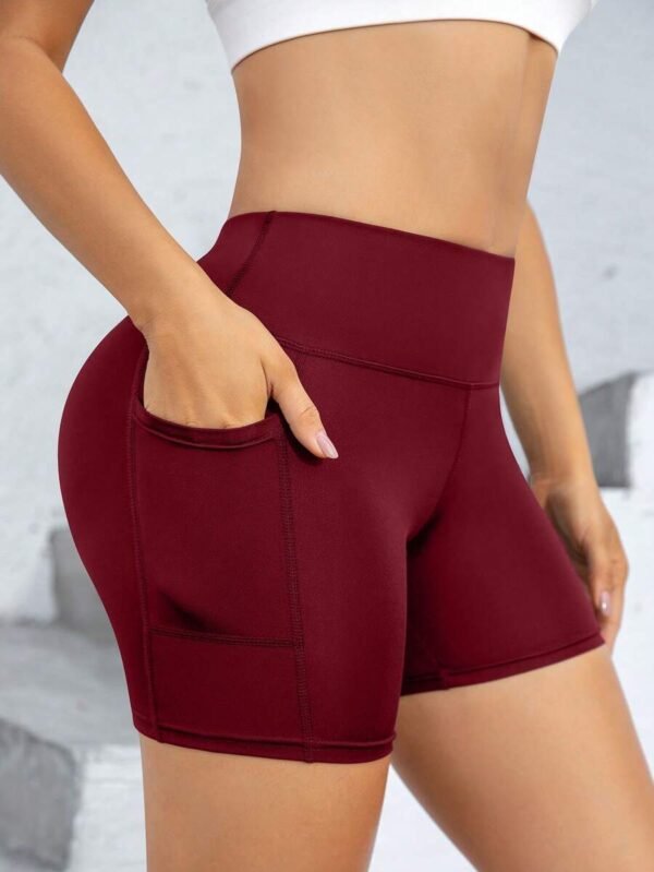 Pantalones cortos deportivos unicolor para mujer
