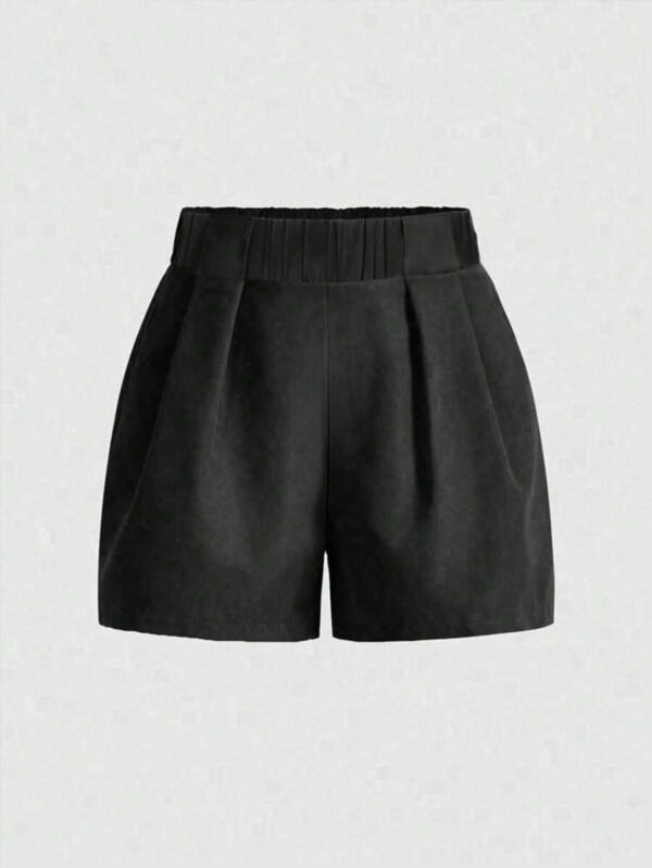 Pantalones cortos casuales de unicolor para mujer - Imagen 2